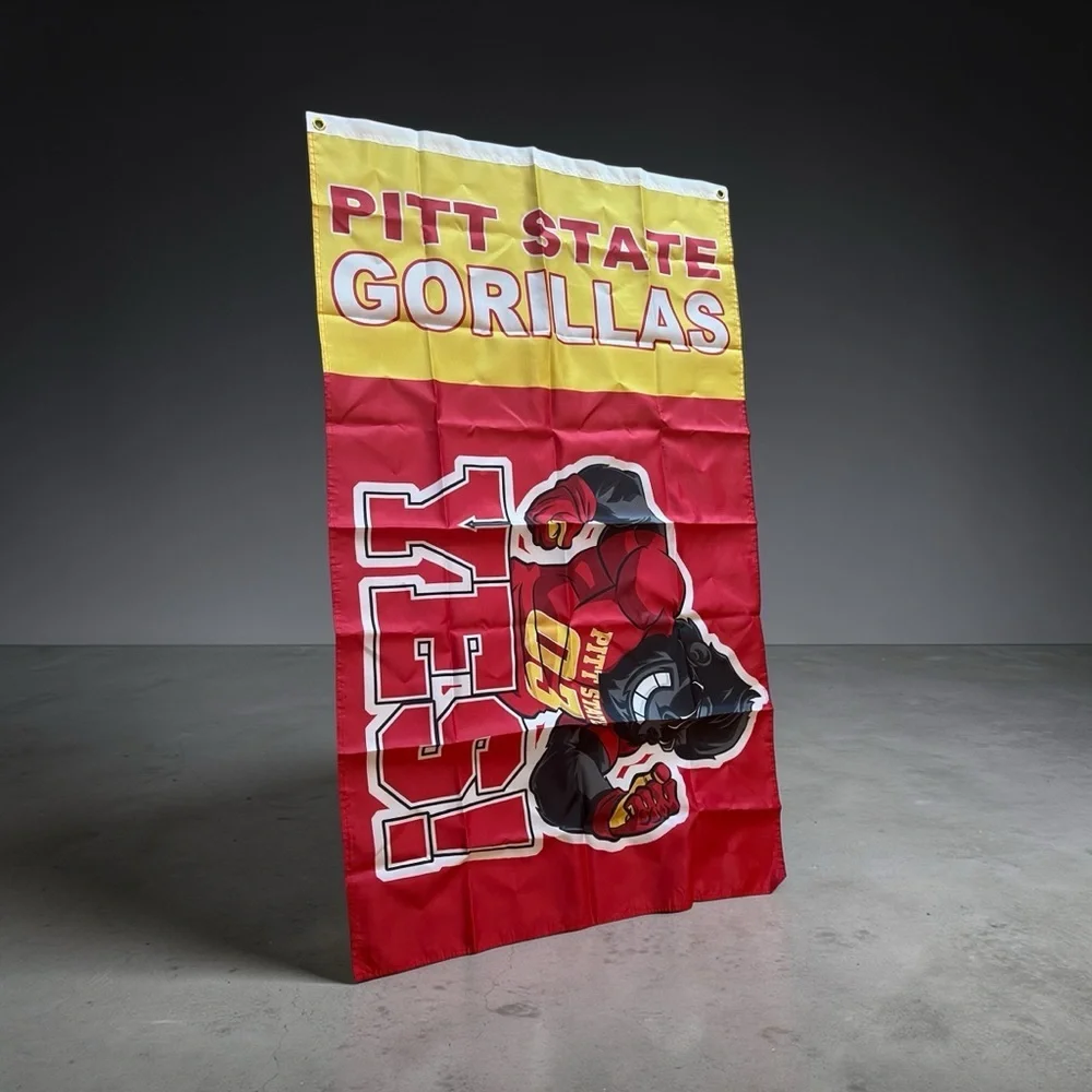 Pitt State Gorillas Banner House Flag – In Bag
